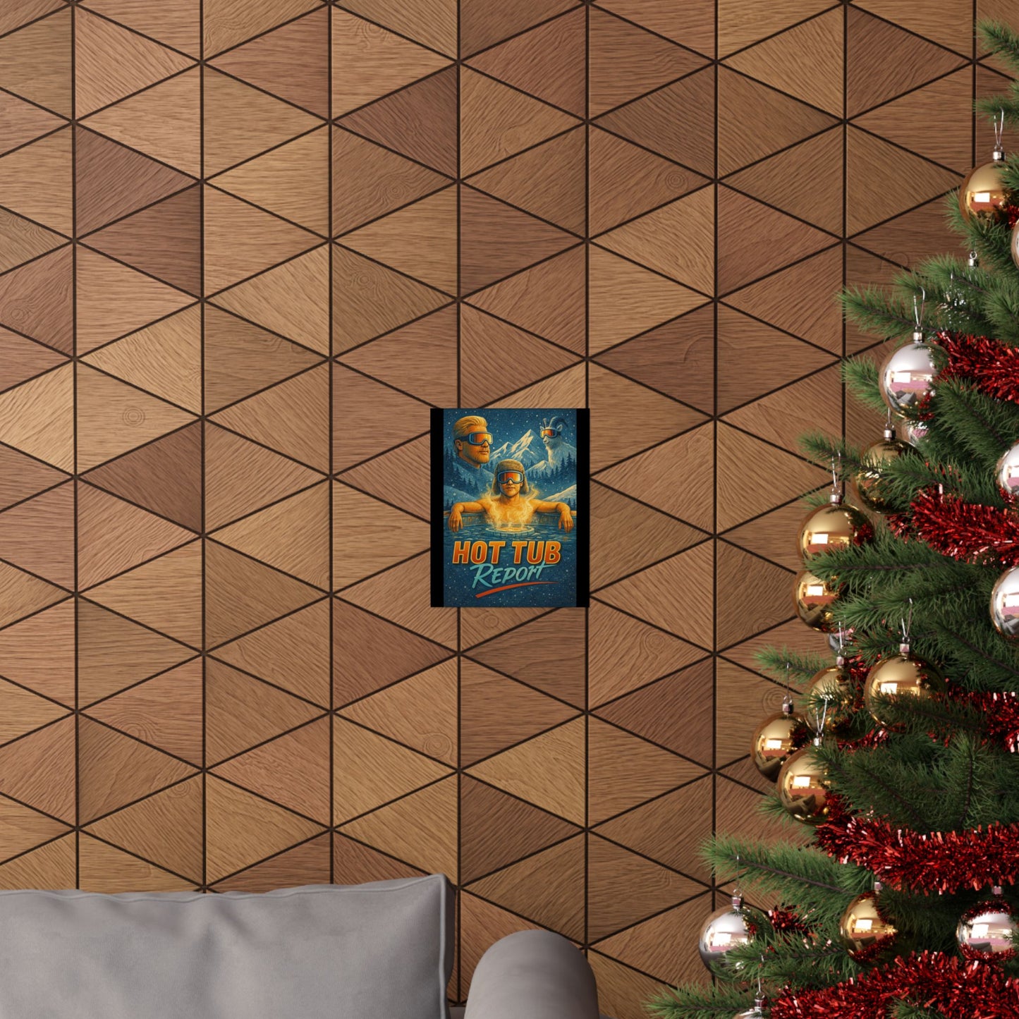 Hot Tub Report Poster — Retro Ski Lodge Matte Vertical Print