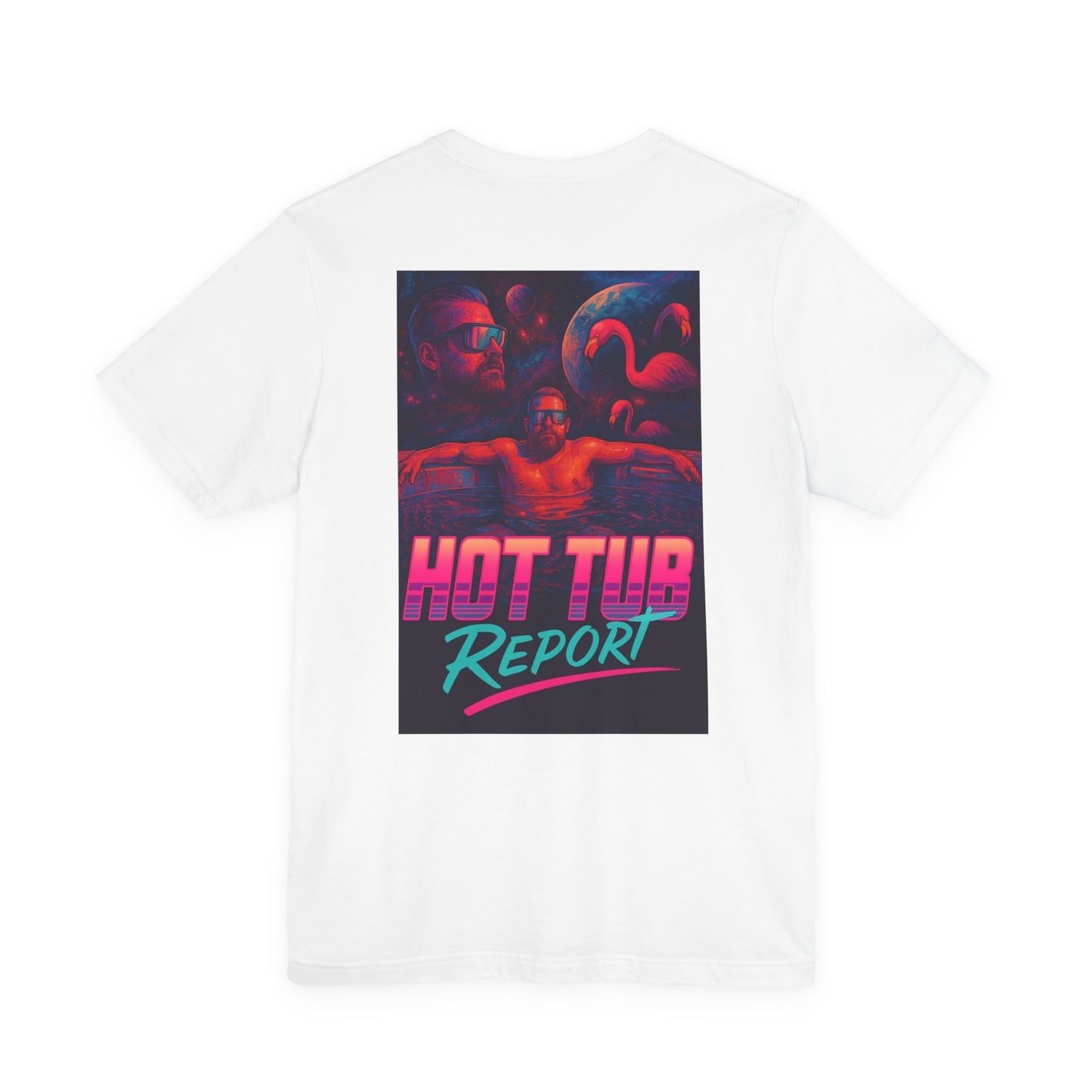 Hot Tub Report Tee — Retro Vaporwave HTR Graphic T‑Shirt