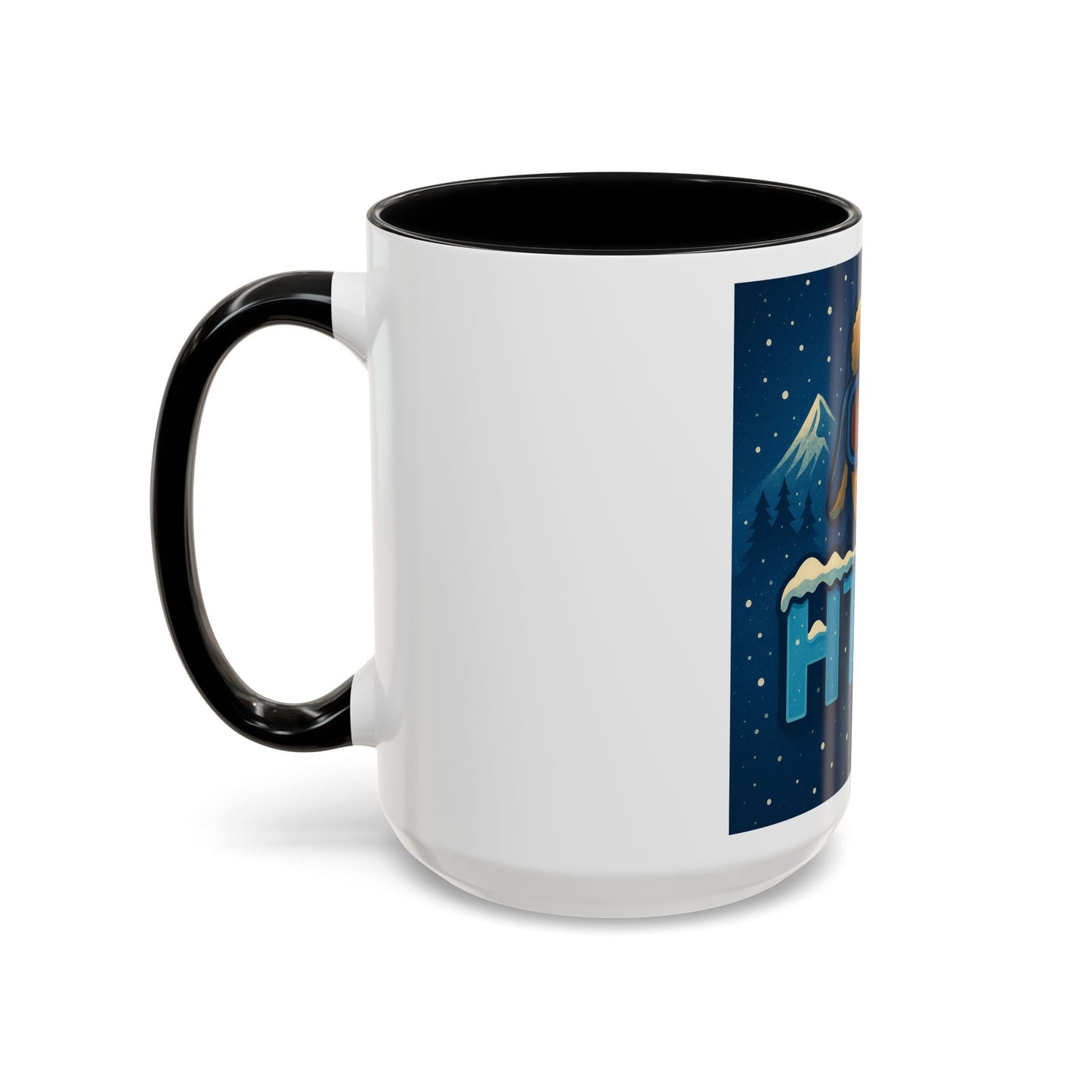 Ski Patrol Lightning Accent Coffee Mug — Winter Skier Graphic 11/15oz