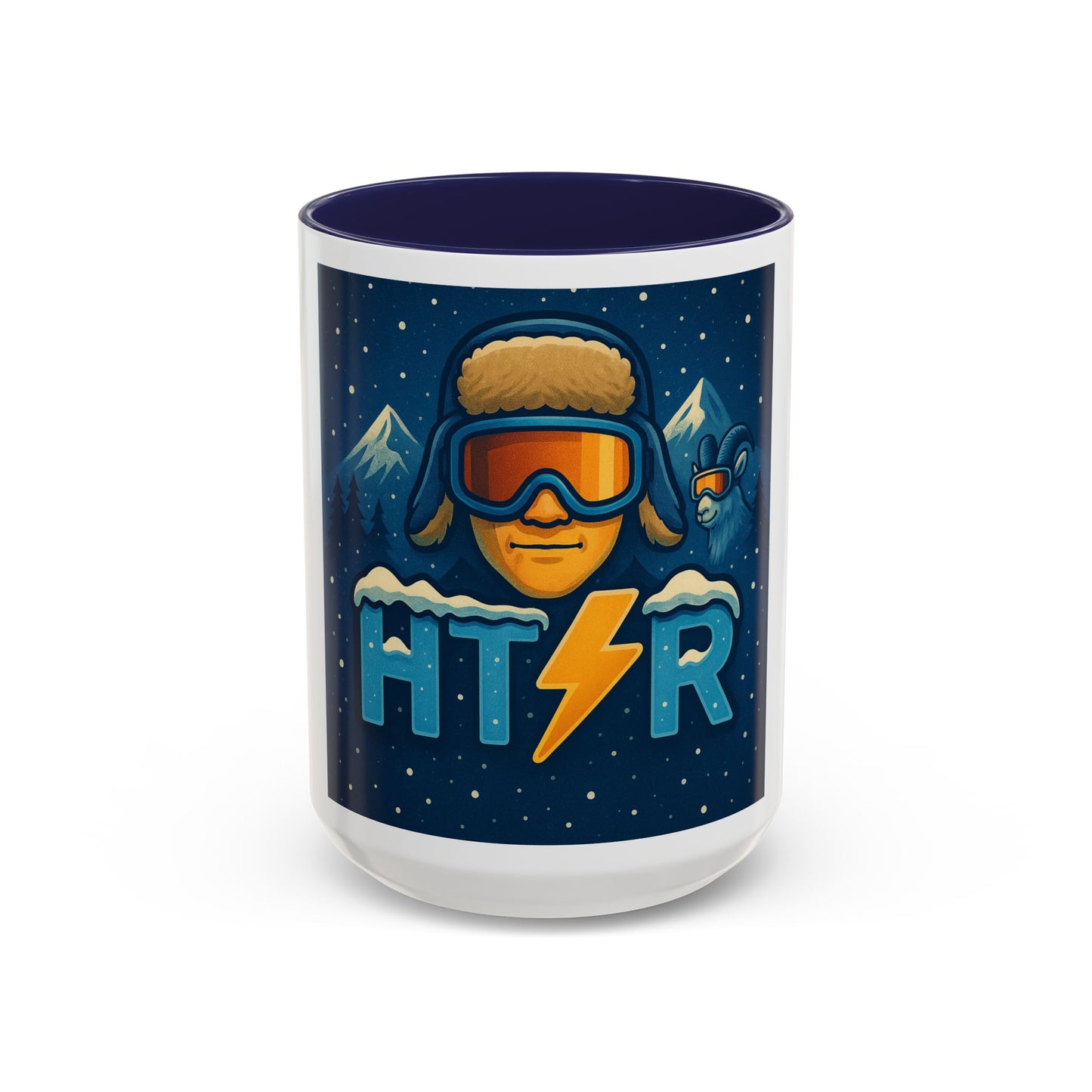 Ski Patrol Lightning Accent Coffee Mug — Winter Skier Graphic 11/15oz