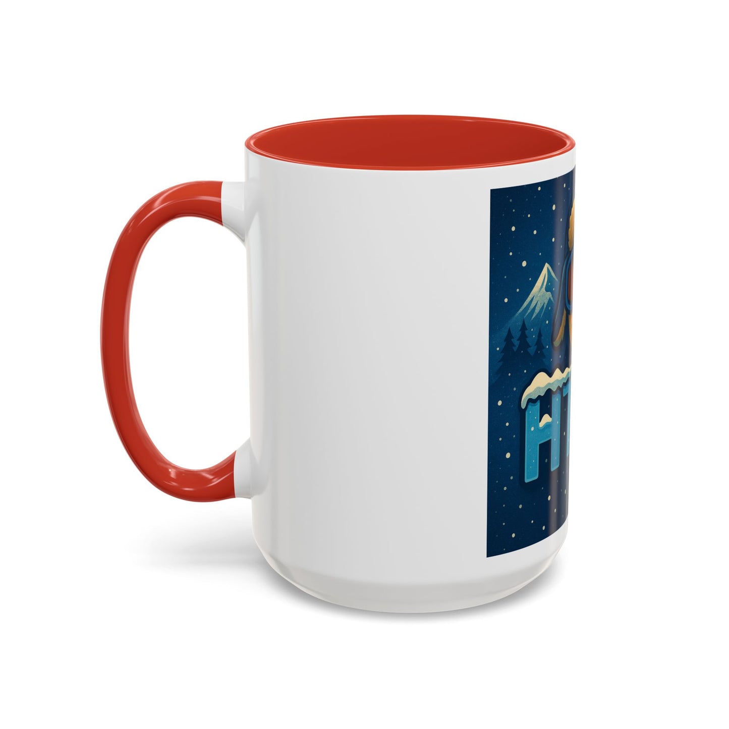 Ski Patrol Lightning Accent Coffee Mug — Winter Skier Graphic 11/15oz