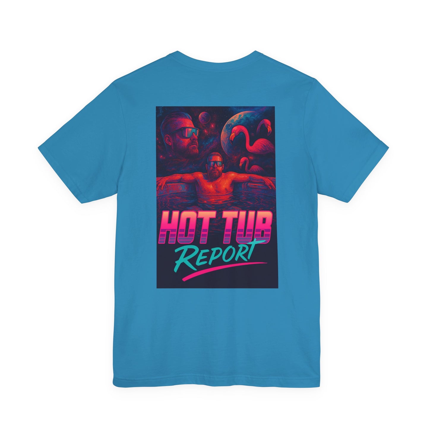 Hot Tub Report Tee — Retro Vaporwave HTR Graphic T‑Shirt