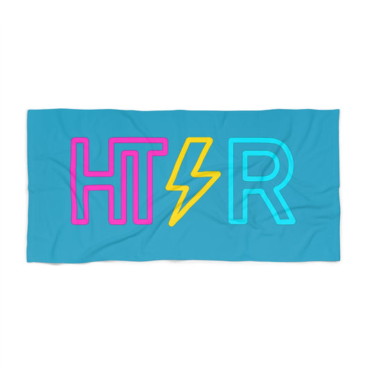 Beach Towel — Neon HTR Graphic Beach Towel (Black)