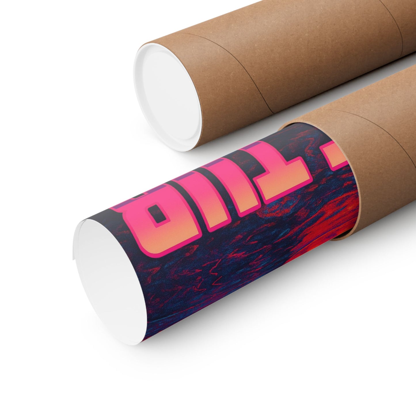 Hot Tub Report Matte Poster — Retro Neon Flamingo Chill Artwork