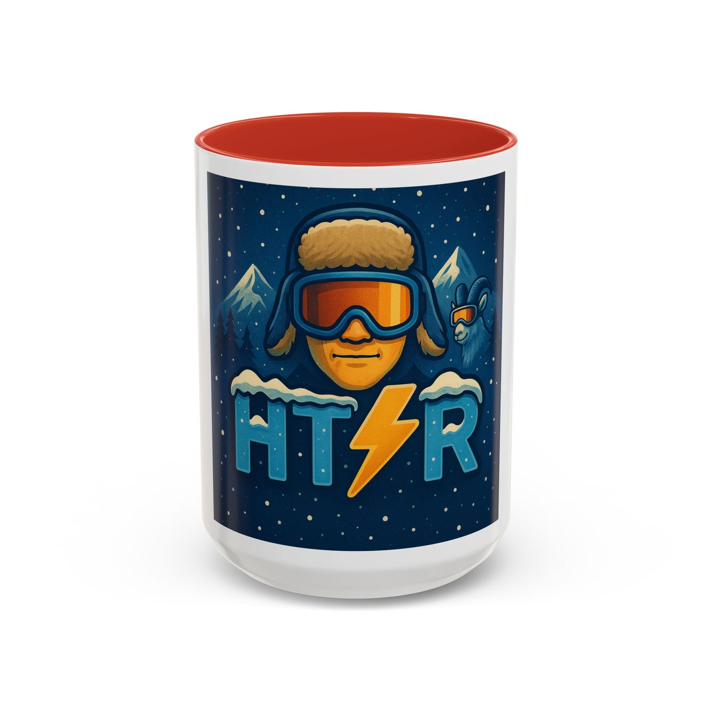 Ski Patrol Lightning Accent Coffee Mug — Winter Skier Graphic 11/15oz