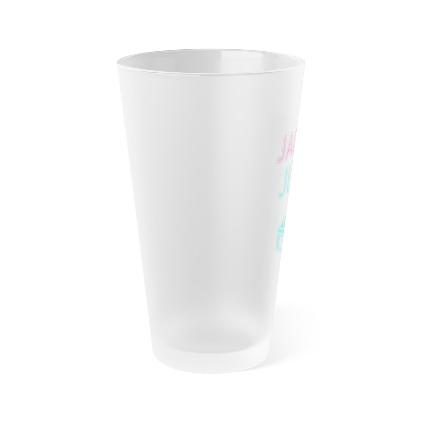 Frosted Pint Glass — ‘Jacuzzi Juice’ Pastel Cocktail Beer Glass 16oz