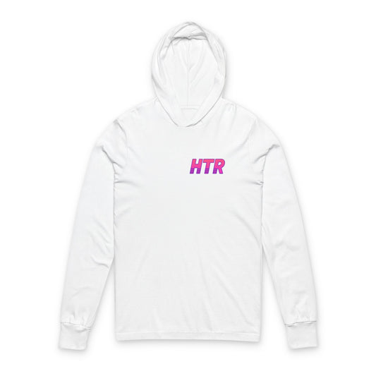 Hot Tub Report Hooded Long Sleeve Tee - HTR Retro Graphic