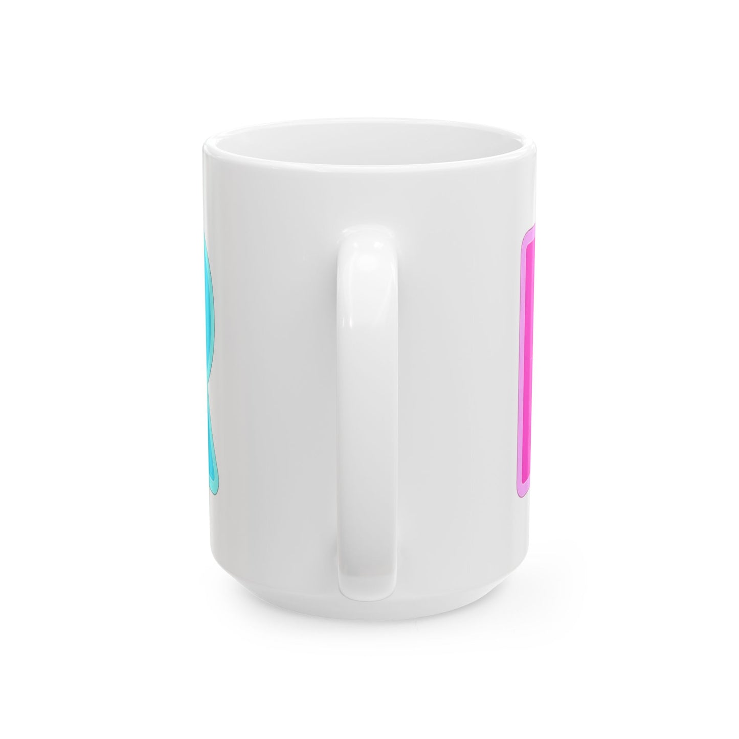Retro Neon ‘Lit’ Ceramic Mug — Colorful Lightning Coffee Cup (11oz, 15oz)
