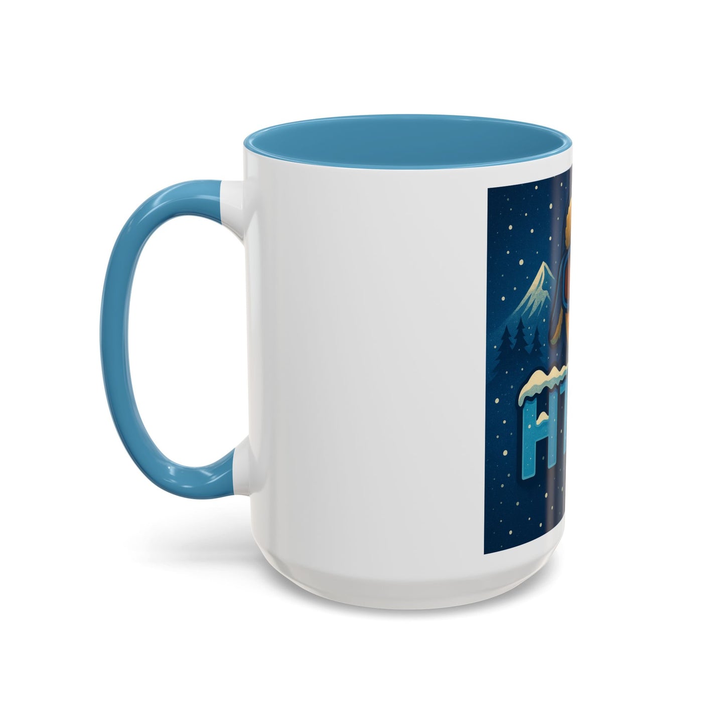 Ski Patrol Lightning Accent Coffee Mug — Winter Skier Graphic 11/15oz