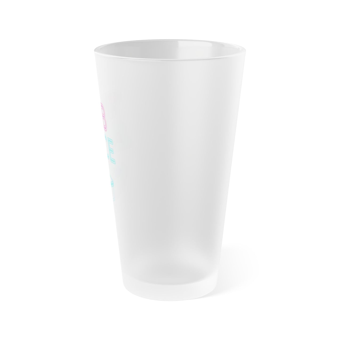 Frosted Pint Glass — "Tub Juice" Retro Pastel Bathroom Cocktail Glass (16 oz)