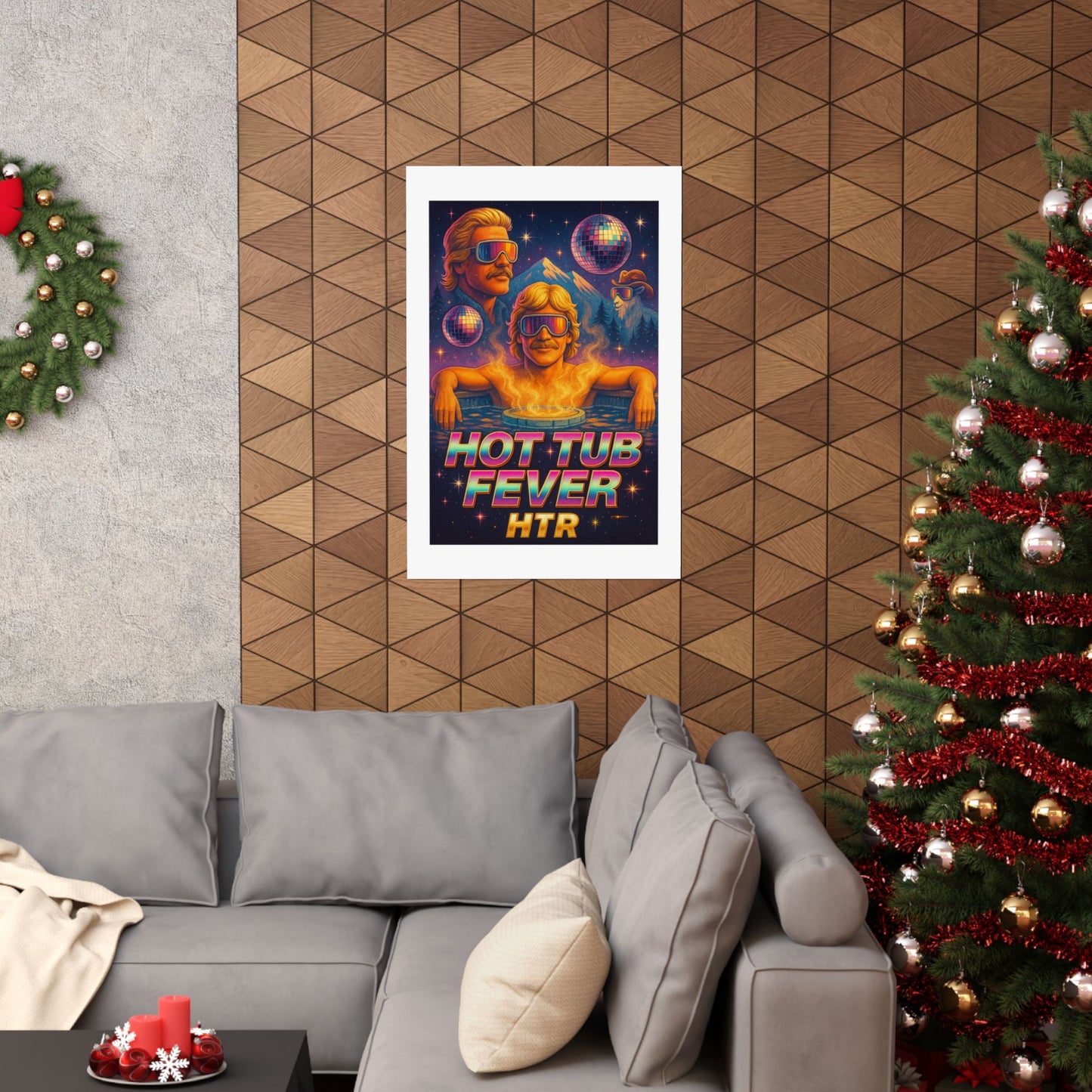 Hot Tub Fever Retro Poster — Matte Vertical Wall Art