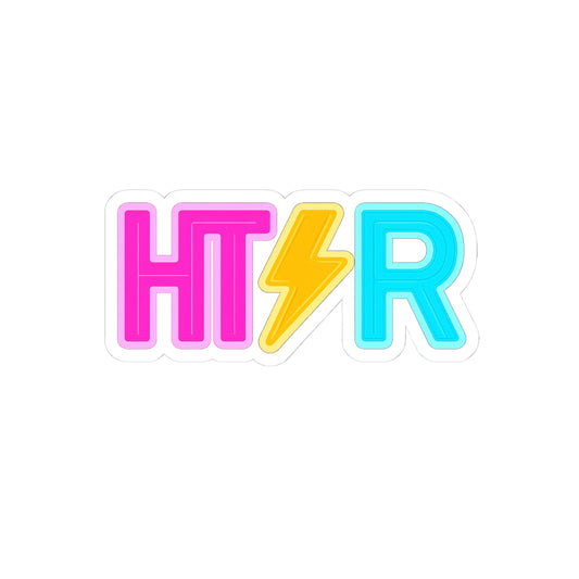 HTR Neon Sticker — Colorful Kiss-Cut Laptop Decal