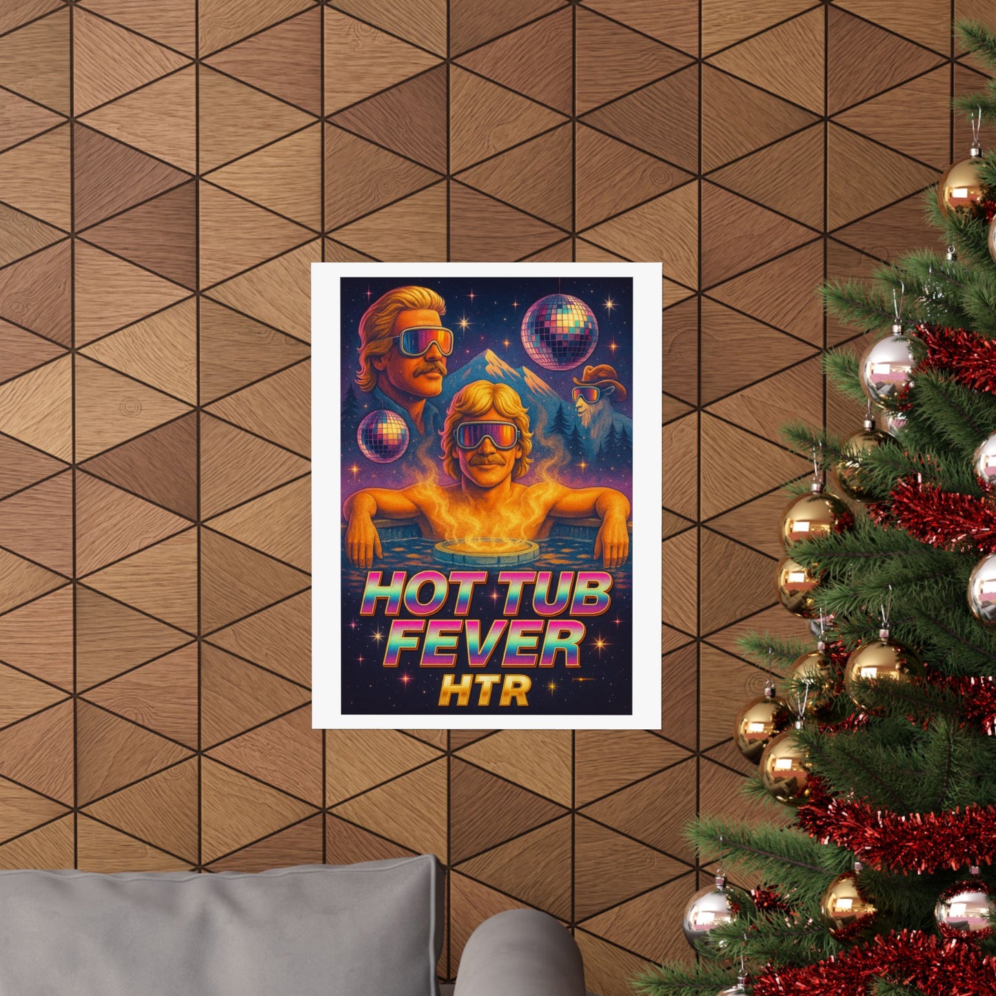 Hot Tub Fever Retro Poster — Matte Vertical Wall Art