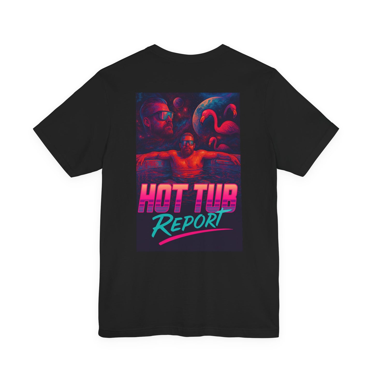 Hot Tub Report Tee — Retro Vaporwave HTR Graphic T‑Shirt