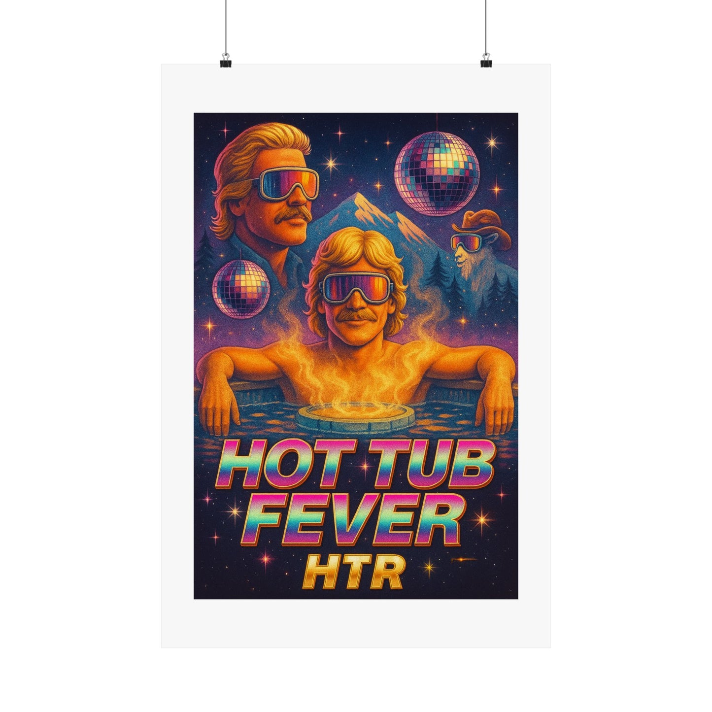 Hot Tub Fever Retro Poster — Matte Vertical Wall Art
