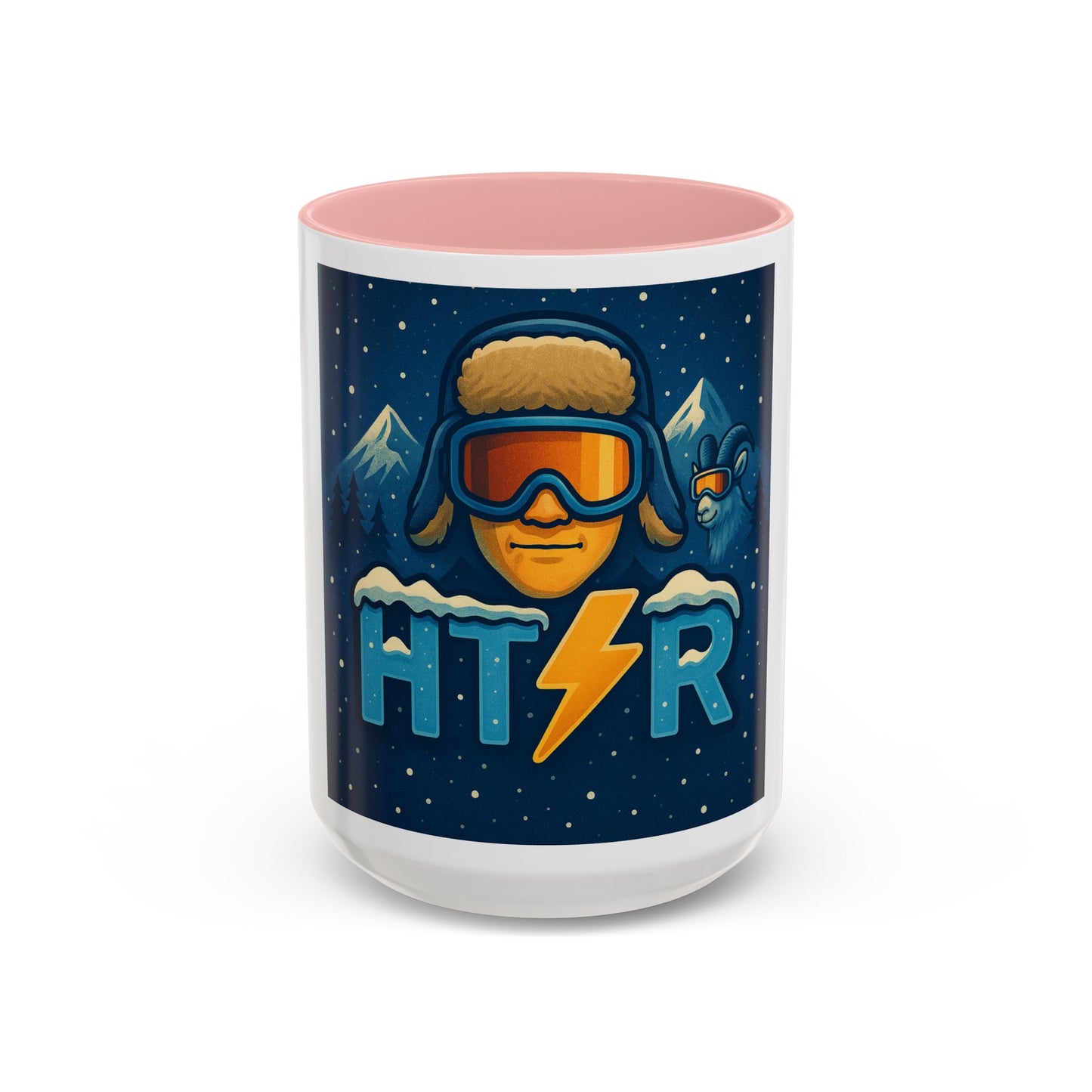 Ski Patrol Lightning Accent Coffee Mug — Winter Skier Graphic 11/15oz