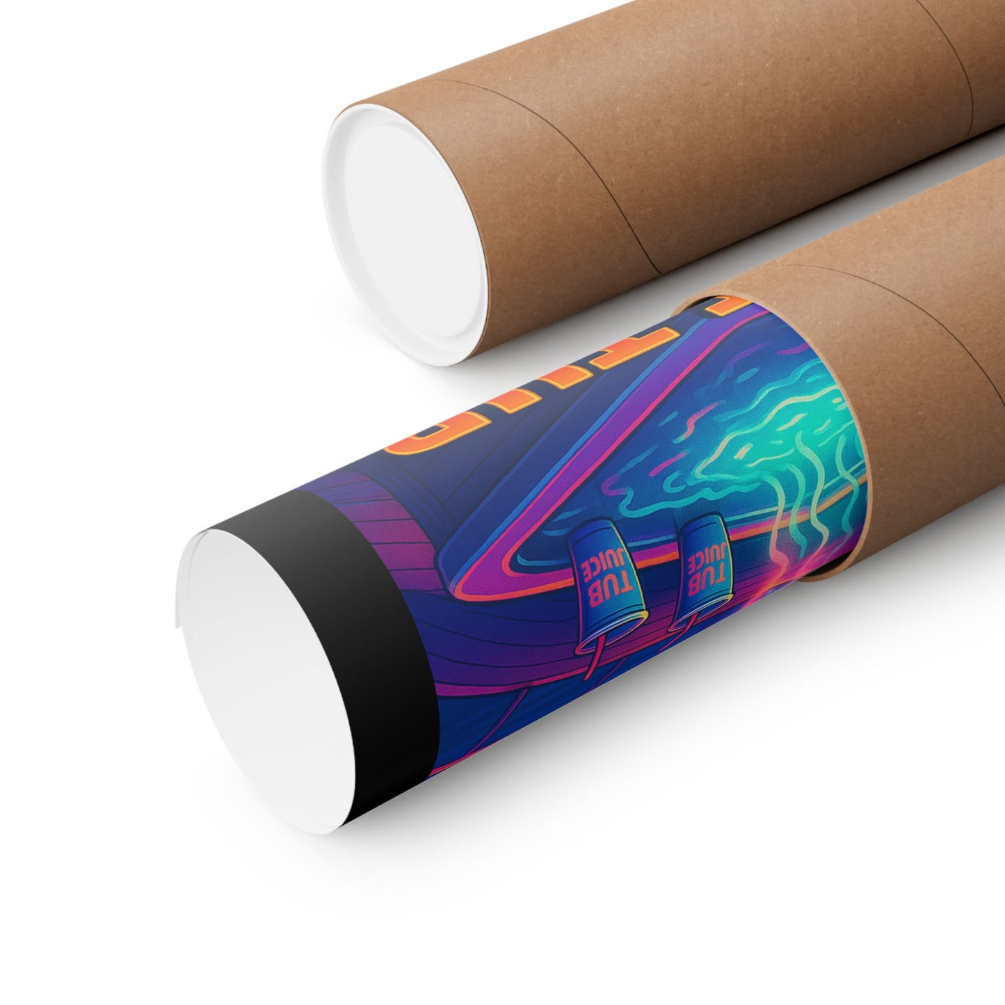 Vertical Poster - 'Hot Tub Report' Retro Sunset Art Print