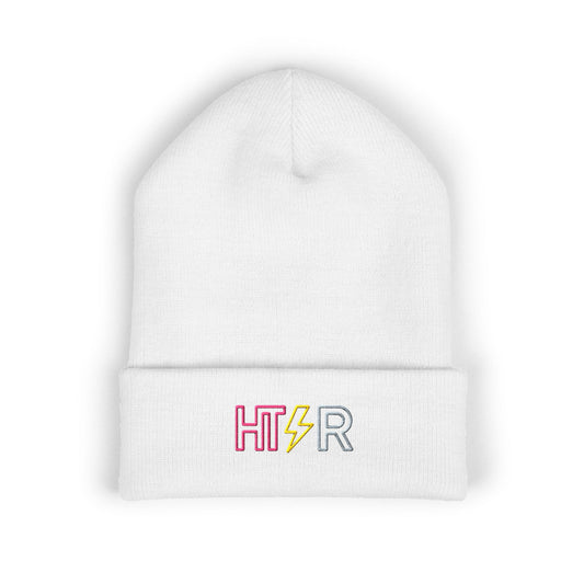 Embroidered 'HR' Classic Cuffed Beanie — Cozy Streetwear Winter Hat
