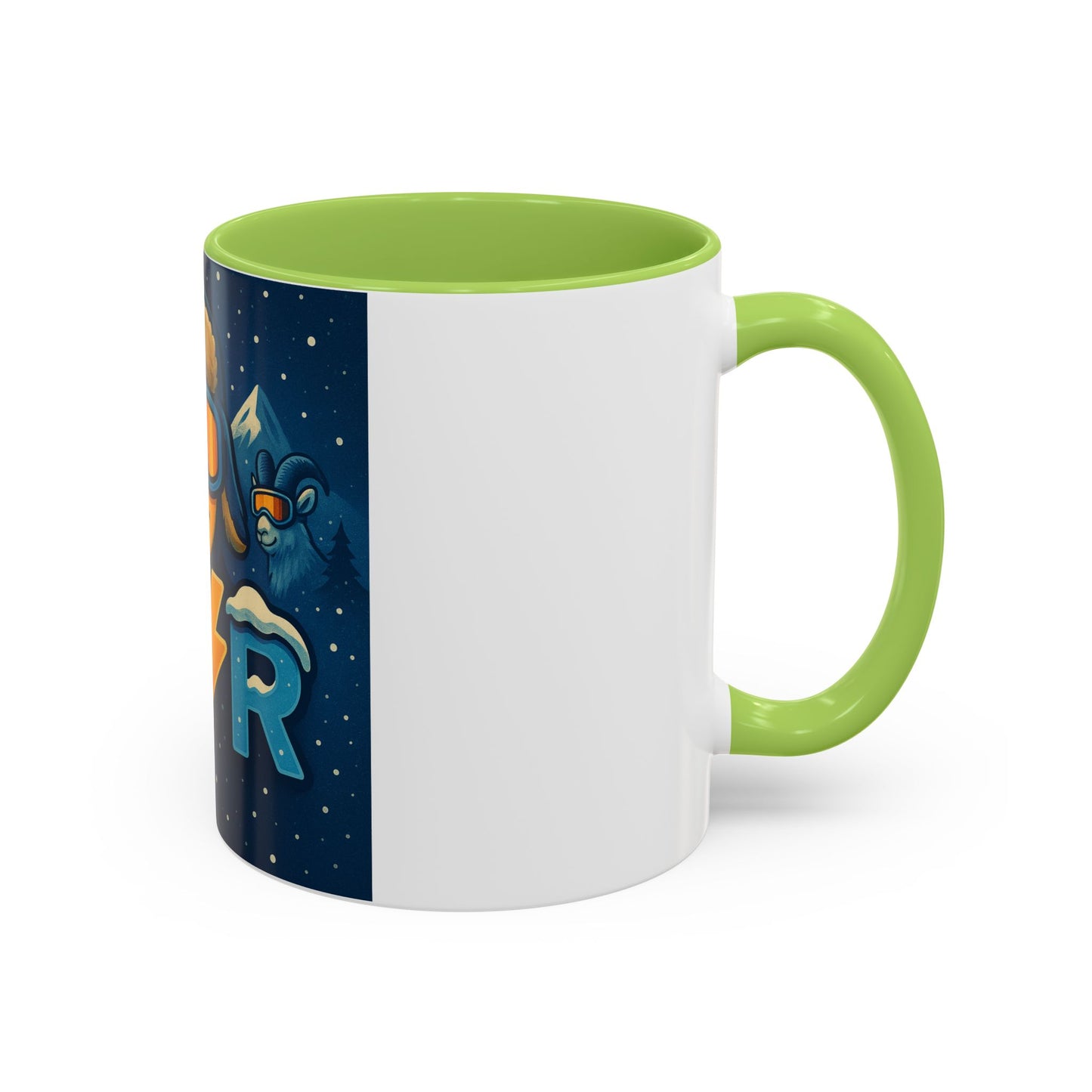 Ski Patrol Lightning Accent Coffee Mug — Winter Skier Graphic 11/15oz