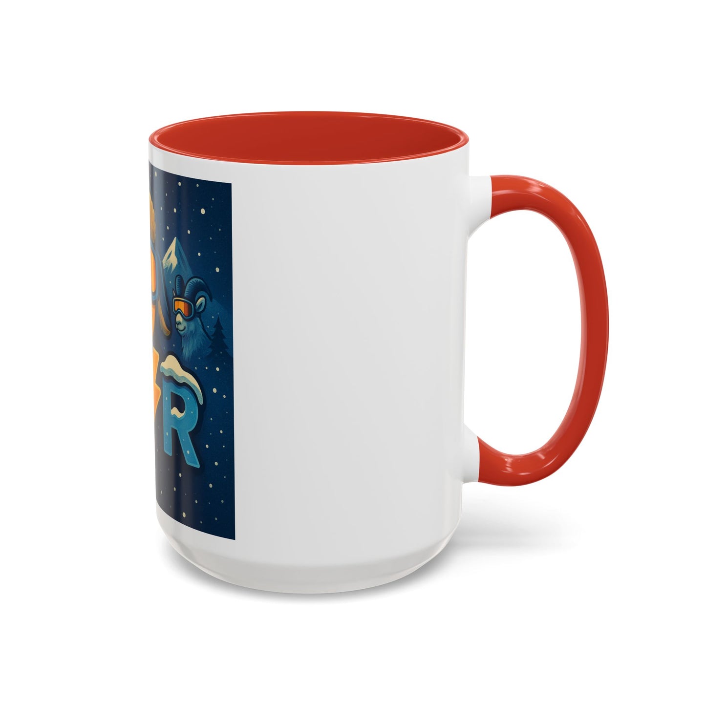 Ski Patrol Lightning Accent Coffee Mug — Winter Skier Graphic 11/15oz