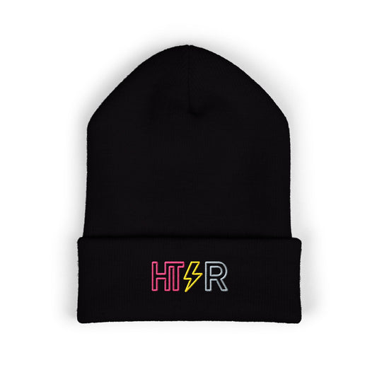 Embroidered 'HR' Classic Cuffed Beanie — Cozy Streetwear Winter Hat