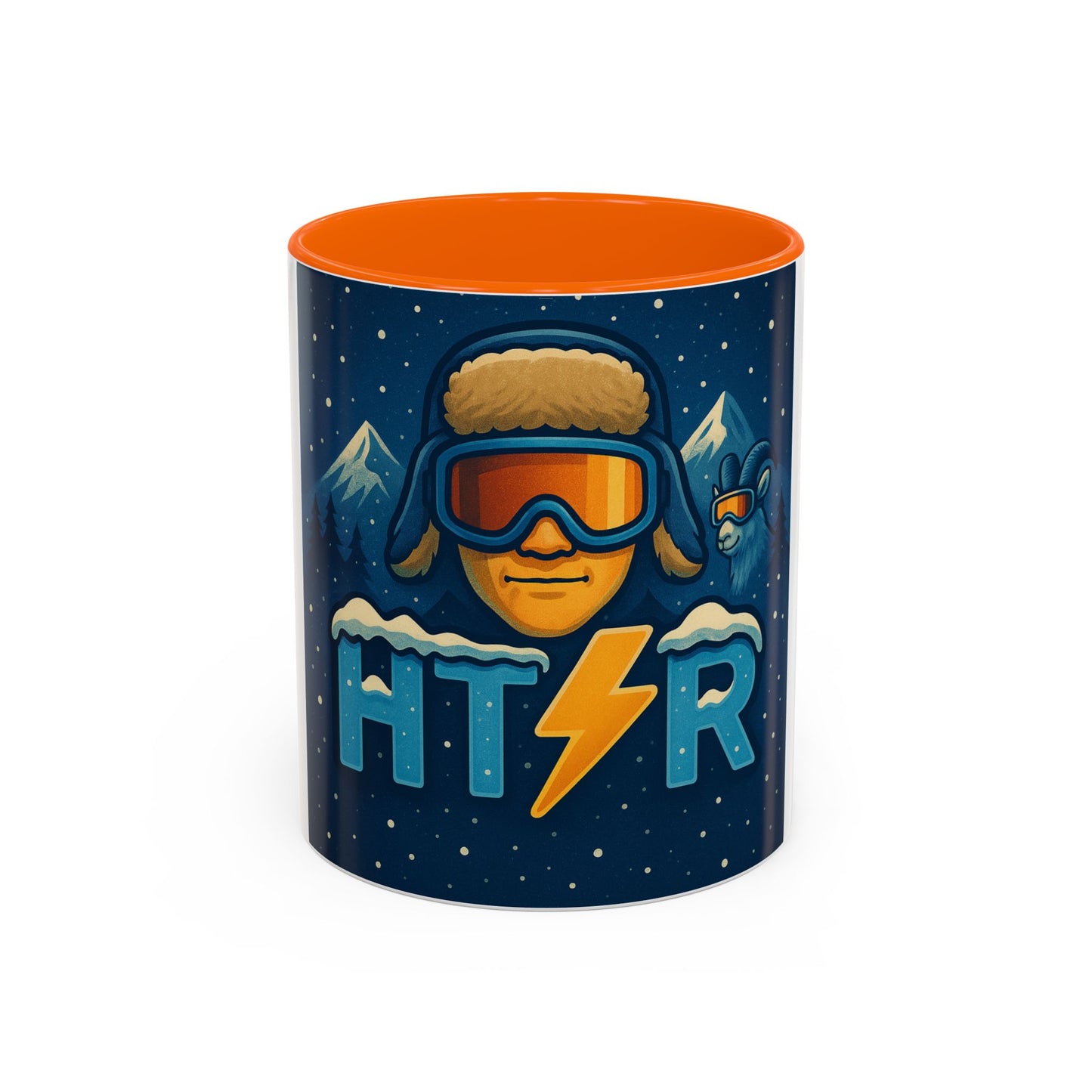 Ski Patrol Lightning Accent Coffee Mug — Winter Skier Graphic 11/15oz