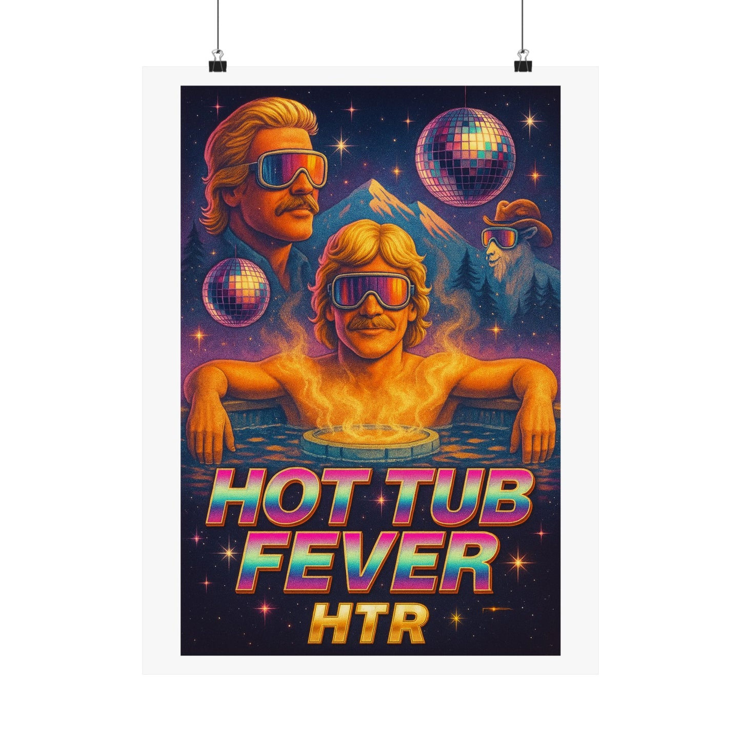 Hot Tub Fever Retro Poster — Matte Vertical Wall Art