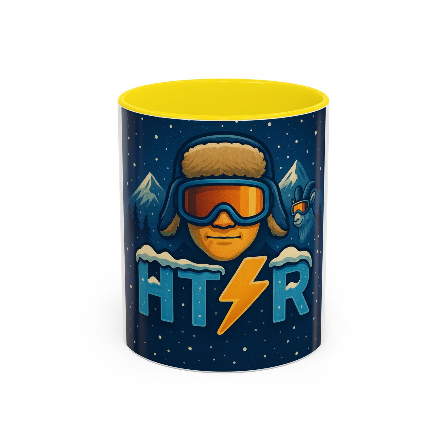 Ski Patrol Lightning Accent Coffee Mug — Winter Skier Graphic 11/15oz