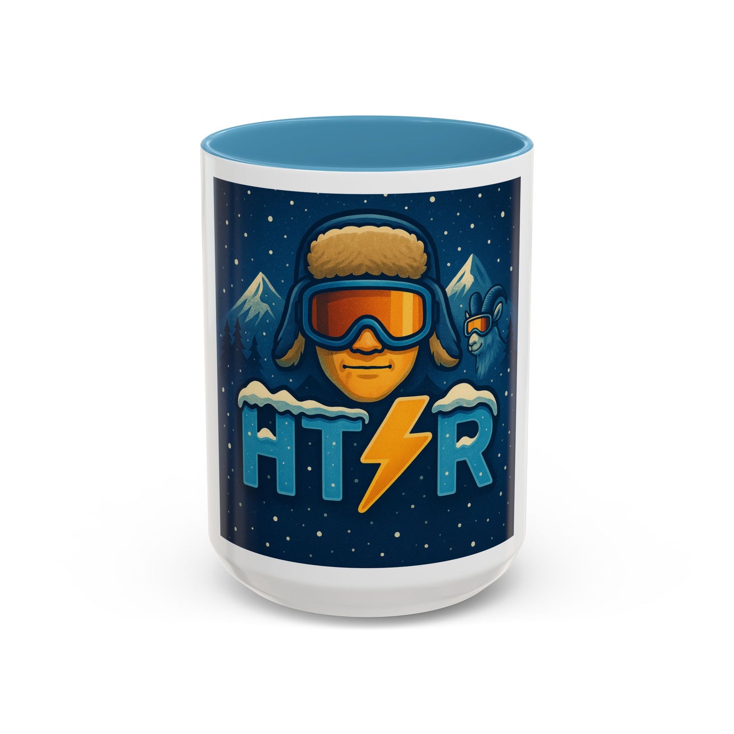 Ski Patrol Lightning Accent Coffee Mug — Winter Skier Graphic 11/15oz